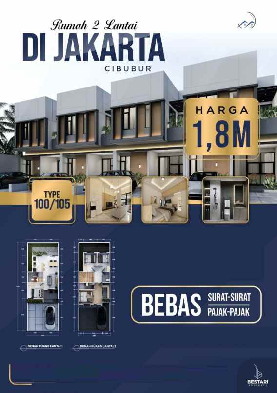 dijual rumah 2 lantai cibubur