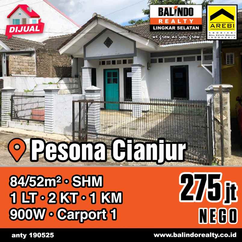 dijual rumah 200 jutaan di pesona cianjur