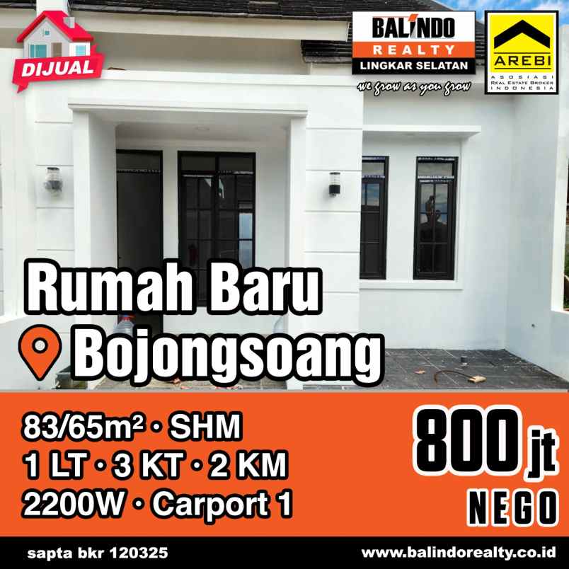 dijual rumah 800 jutaan di bojongsoang