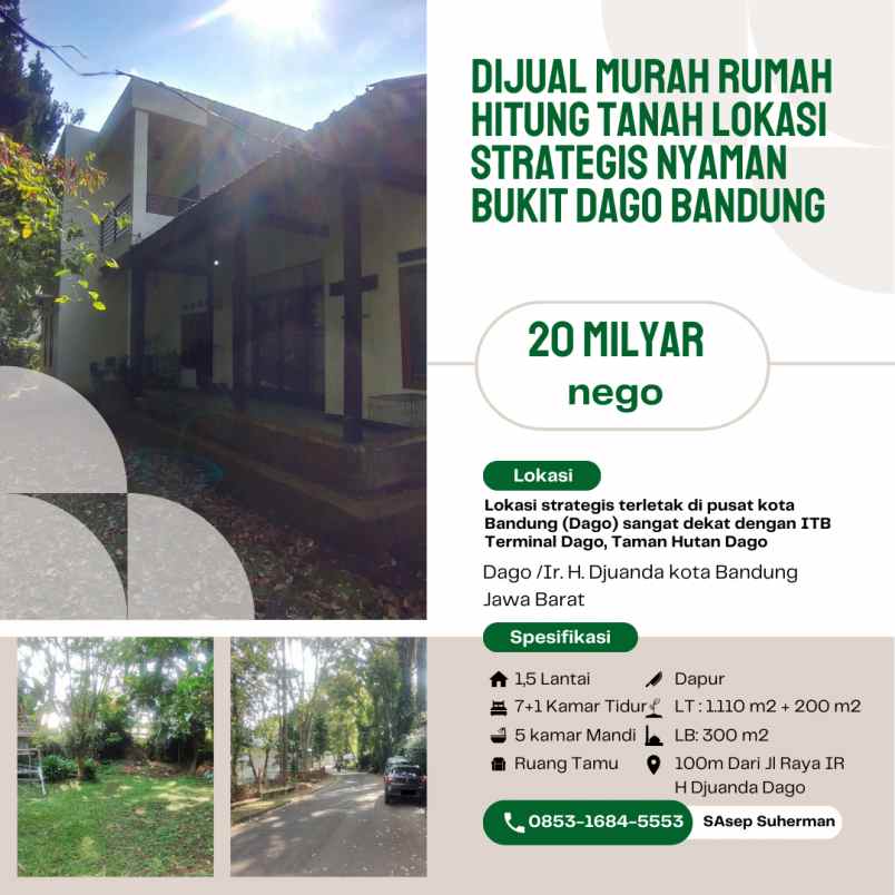 dijual rumah dago bandung jawa barat