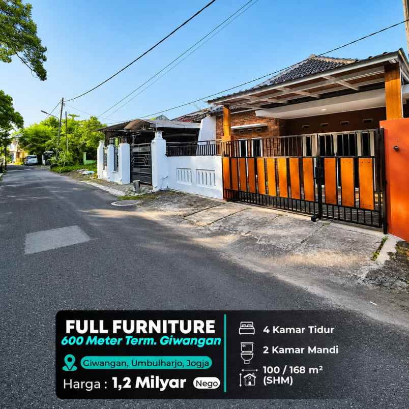 dijual rumah dekat terminal giwangan