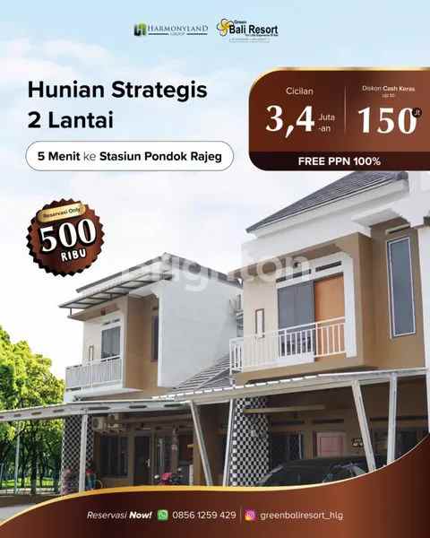 dijual rumah green bali resort 1 2 jl