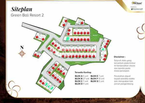 dijual rumah green bali resort 1 2 jl