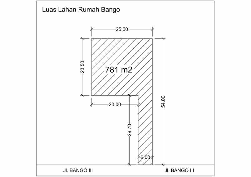 dijual rumah jalan bango 3