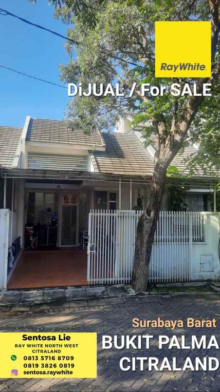 dijual rumah jalan bukit palma