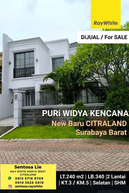 dijual rumah jalan puri widya kencana