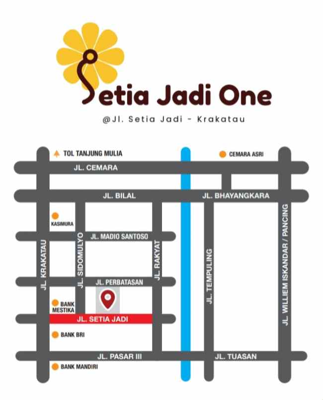 dijual rumah jalan setia jadi krakatau