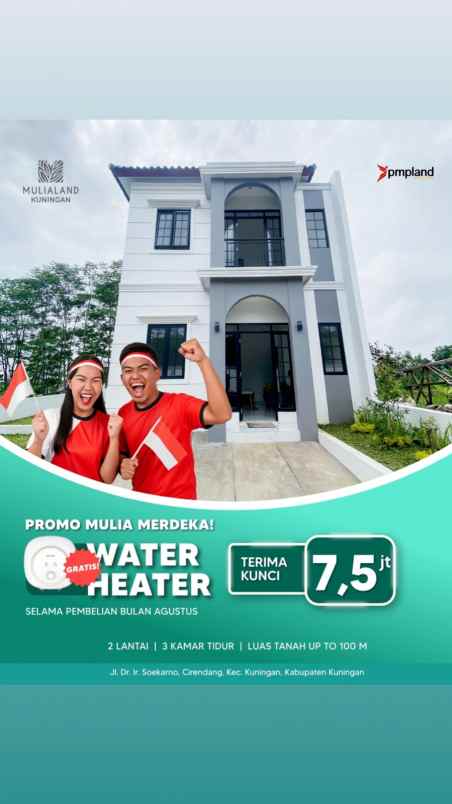 dijual rumah jl ir soekarno cirendang