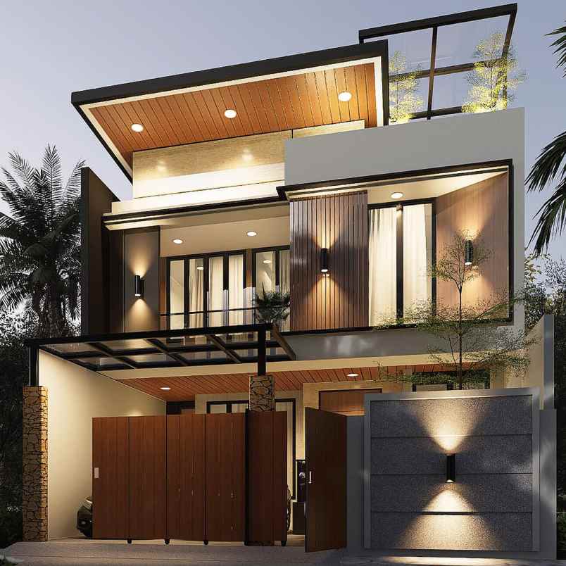 Rumah Lt 200 Indent Custom Design Lebar 85 Meter Kolam Renang Pribadi
