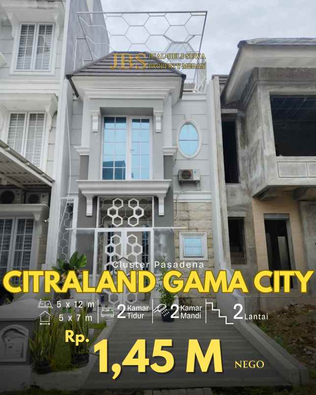 dijual rumah komplek citraland gama