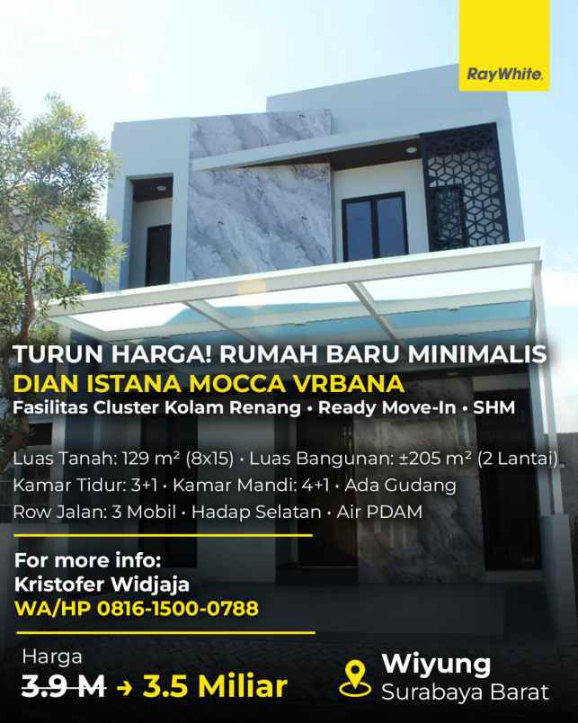 dijual rumah mocca vrbana dian istana