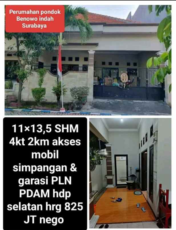 dijual rumah murah daerah pondok benowo indah