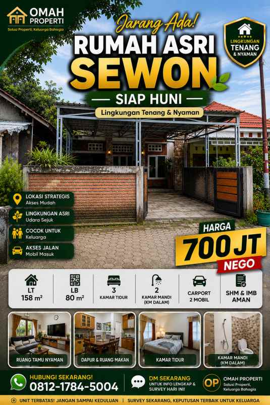 dijual rumah pendowoharjo sewon bantul