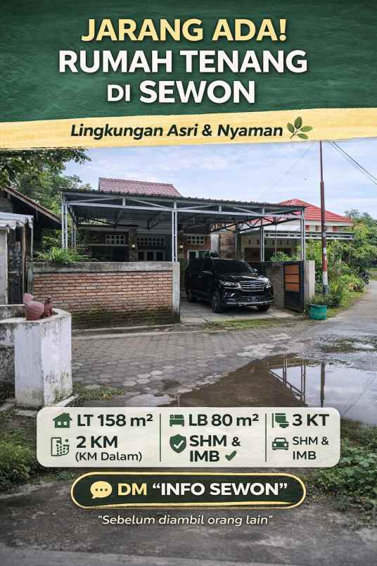 dijual rumah pendowoharjo sewon bantul