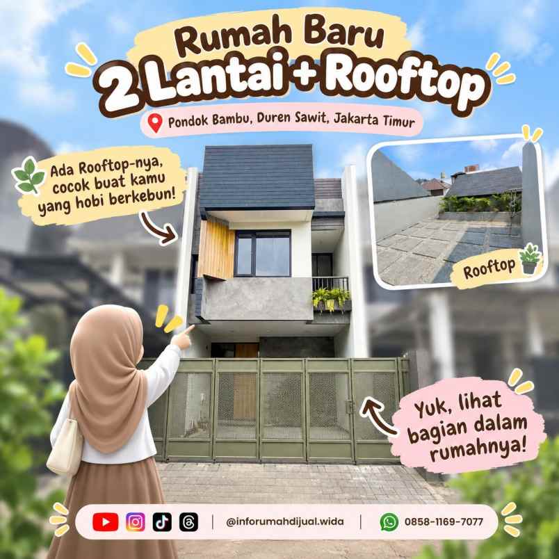 dijual rumah pondok bambu