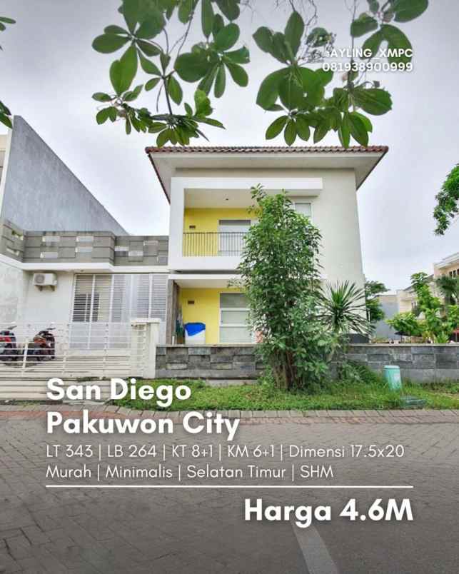 dijual rumah rumah san diego pakuwon city