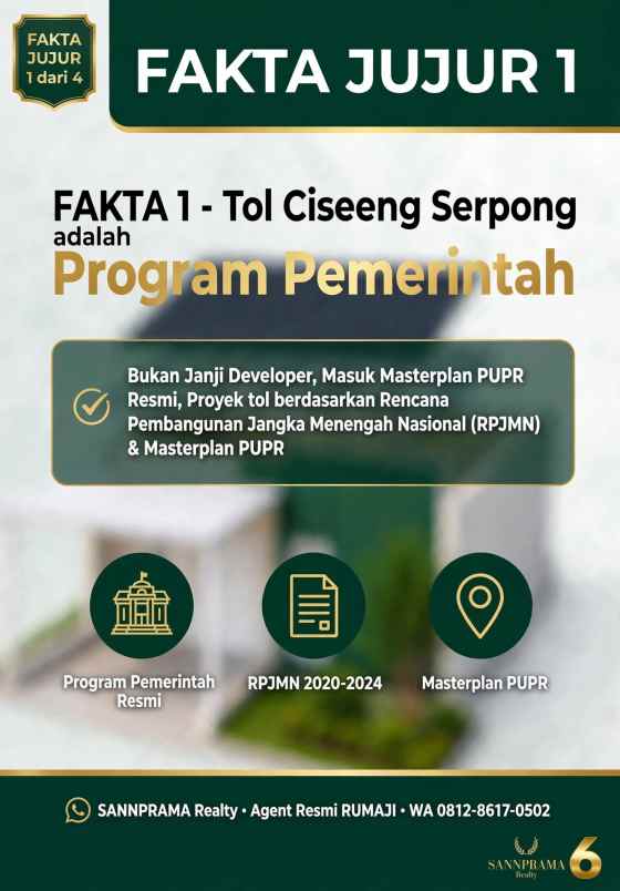 dijual rumah sma 1 ciseeng putat nutug