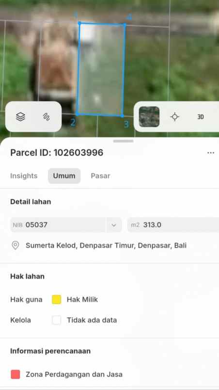 dijual tanah badak agung