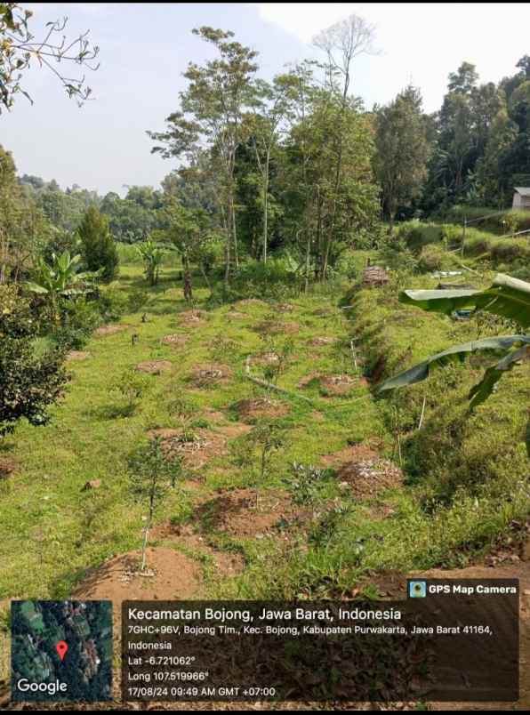 dijual tanah bojong purwakarta