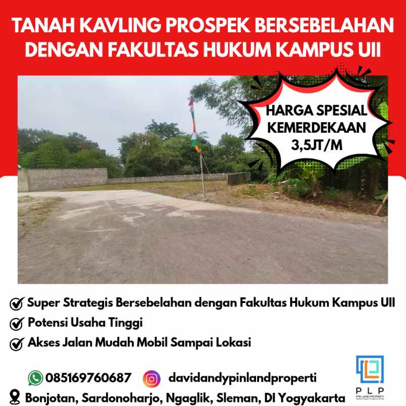 dijual tanah bonjotan sardono harjo
