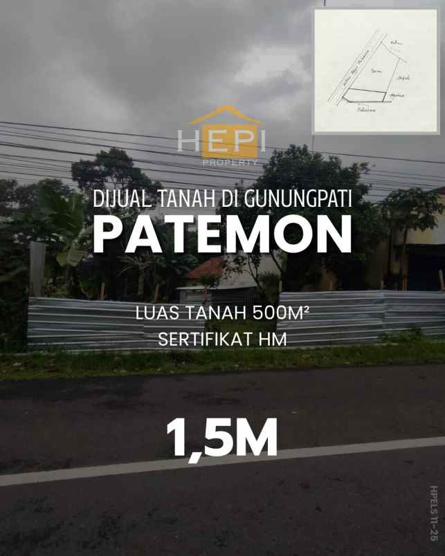 dijual tanah di patemon gunungpati semarang