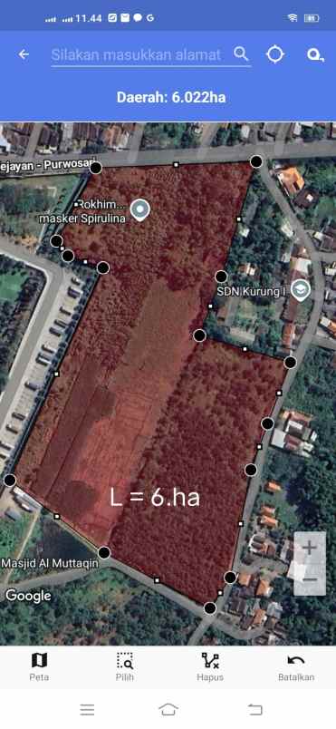dijual tanah industri di purwosari kab pasuruan