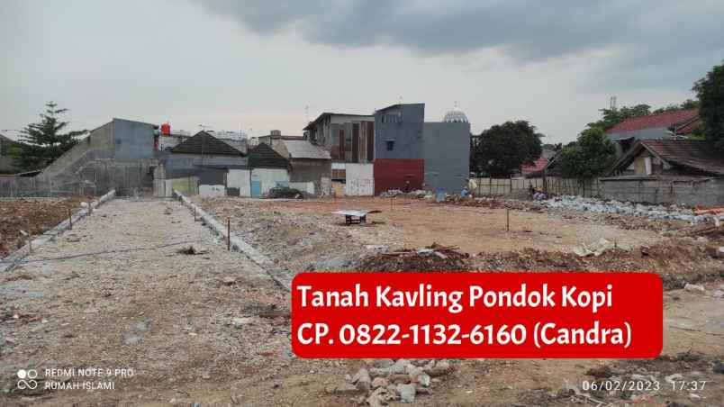 dijual tanah jalan arabika pondok kopi