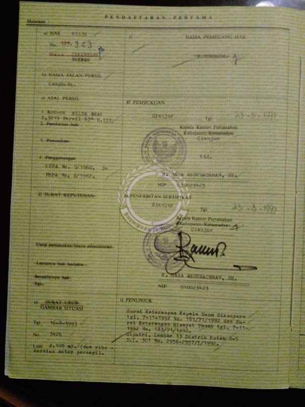 dijual tanah jalan cikanyere kecamatan