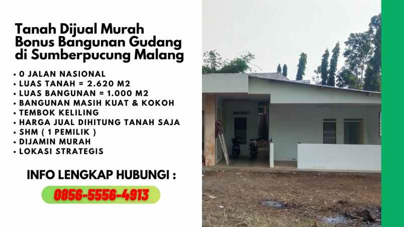 dijual tanah jalan raya ngebruk barat