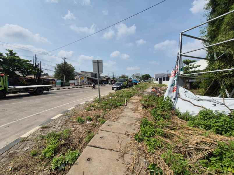 dijual tanah jalan raya setu bekasi