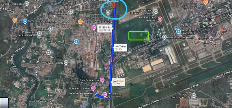 dijual tanah jl marsekal suryadarma