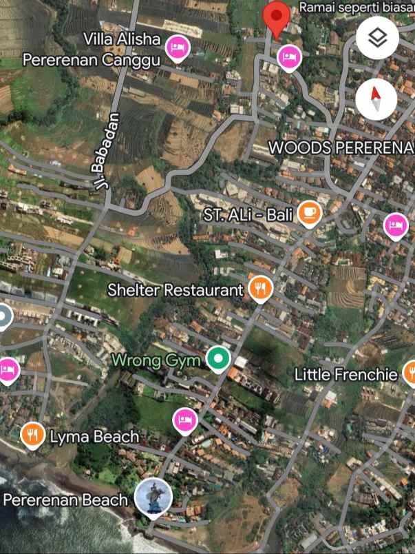 dijual tanah jl pantai pererenan