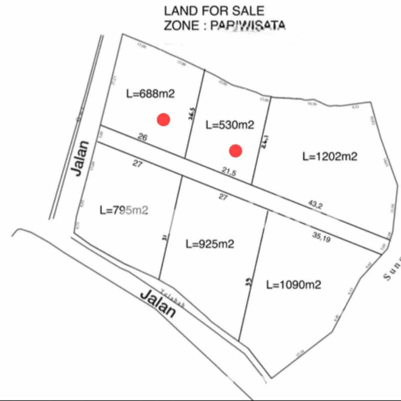 dijual tanah jl pantai pererenan