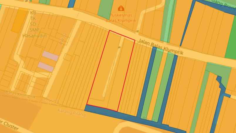 dijual tanah jl raya balas klumprik