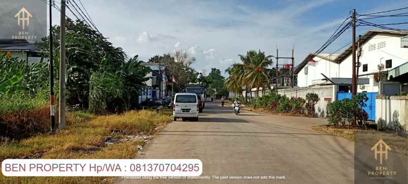 dijual tanah jl raya serang kawasan