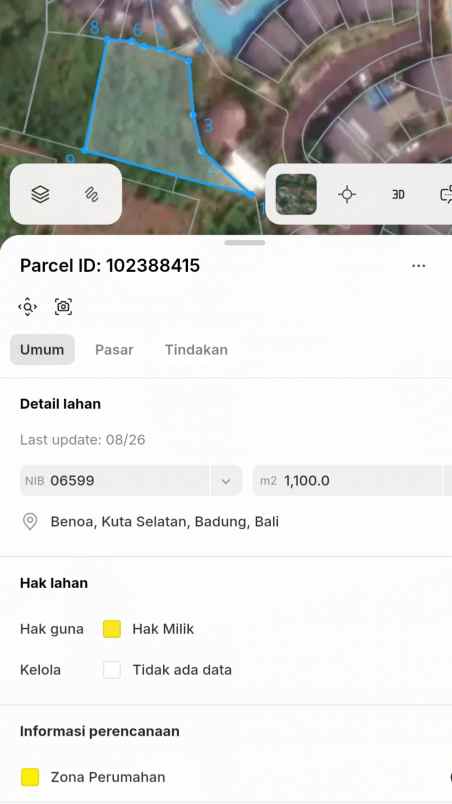 dijual tanah jl sawangan residence