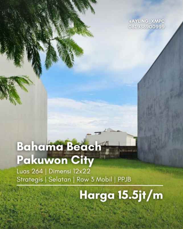 dijual tanah kavling bahama palm beach
