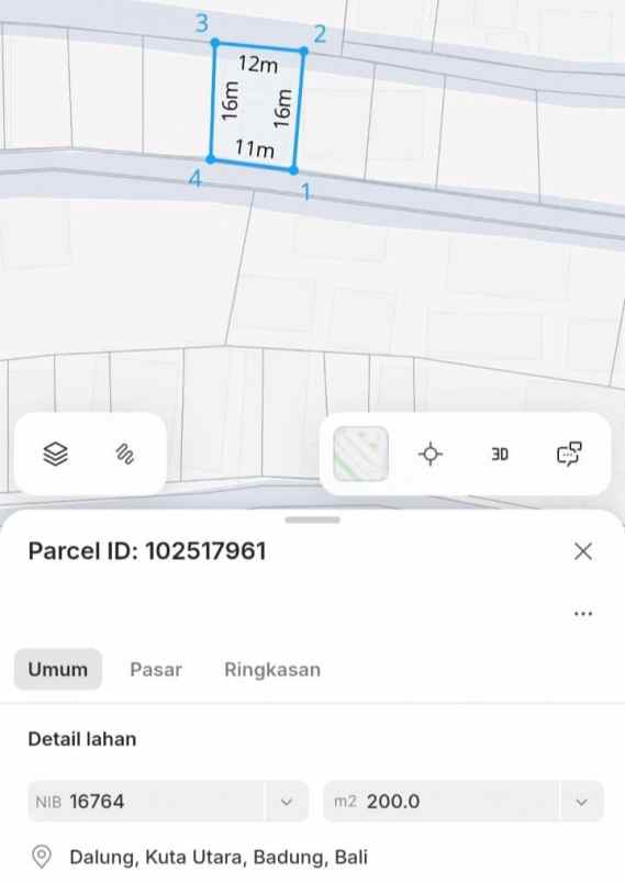 dijual tanah padonan