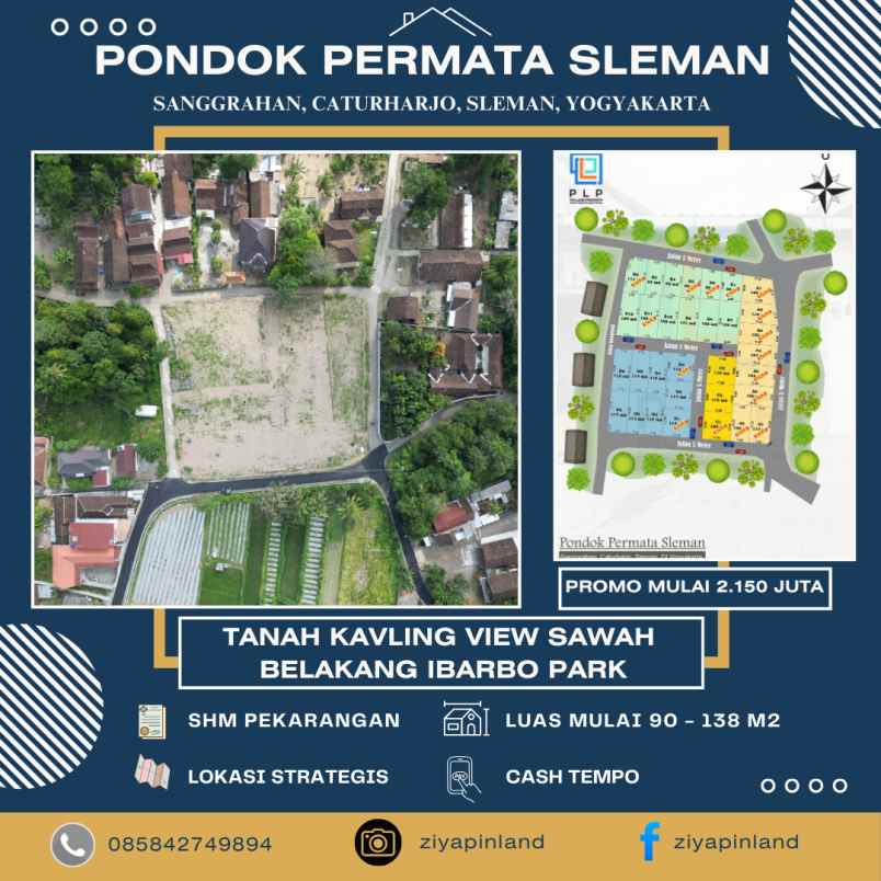 dijual tanah sanggrahan caturharjo