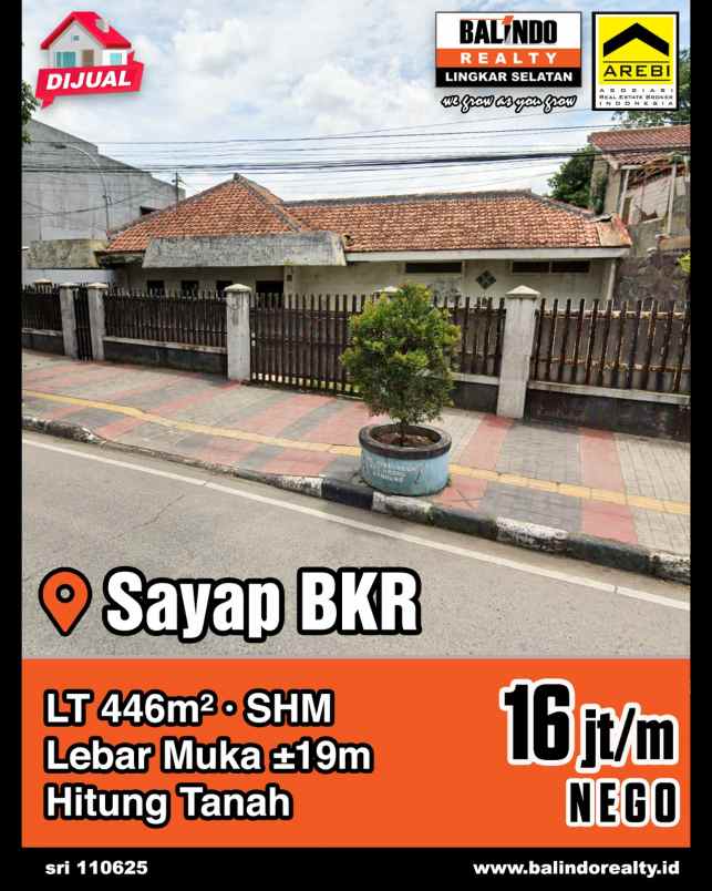 dijual tanah sayap bkr