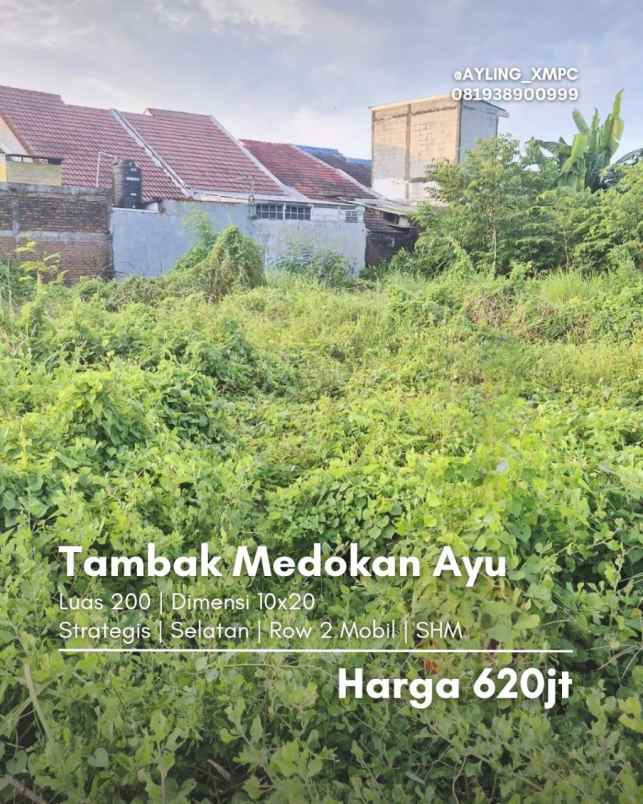dijual tanah tanah tambak medokan ayu