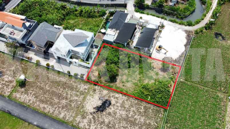 dijual tanah view sawah amanlane sunset road seminyak