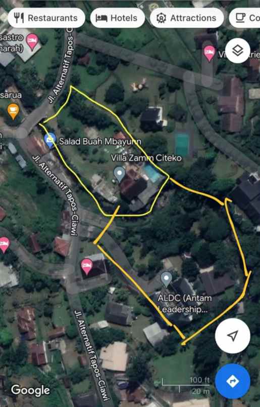 dijual villa cisarua