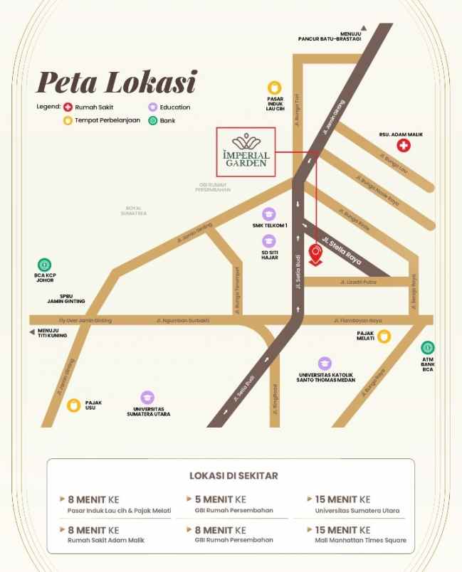 dijual villa jalan stella raya