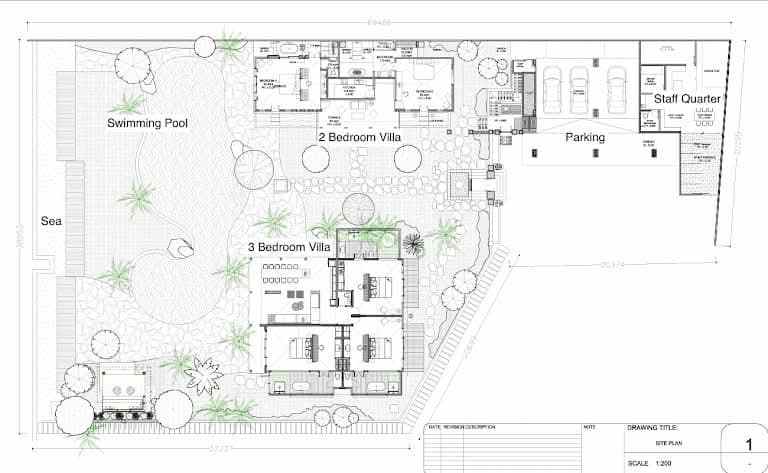 dijual villa mewah beachfront di candi dasa bali