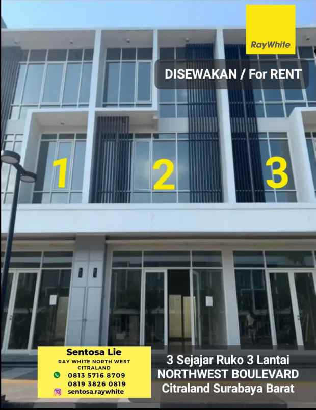 disewakan ruko gudang kantor ruko northwest boulevard nv