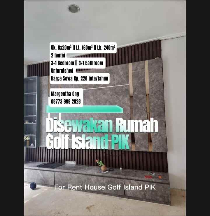 disewakan rumah golf island pik 3 1 bedroom