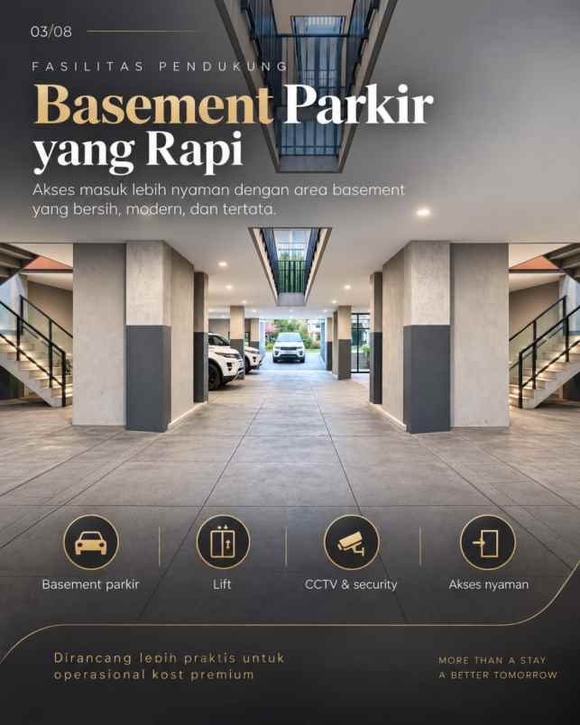 jual kost premium ada liftnya dekat kampus ui depok