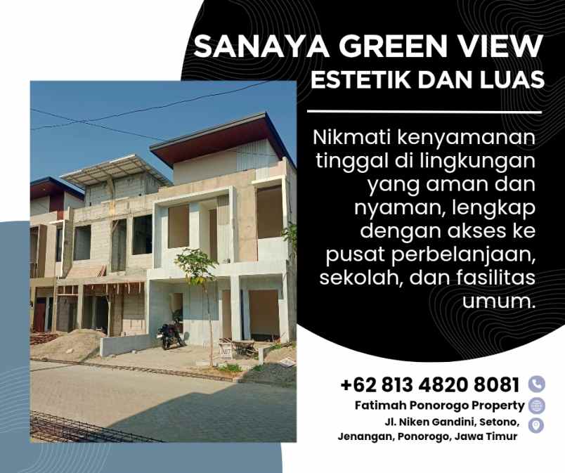 rumah baru 2 lantai edisi menipis di kota ponorogo