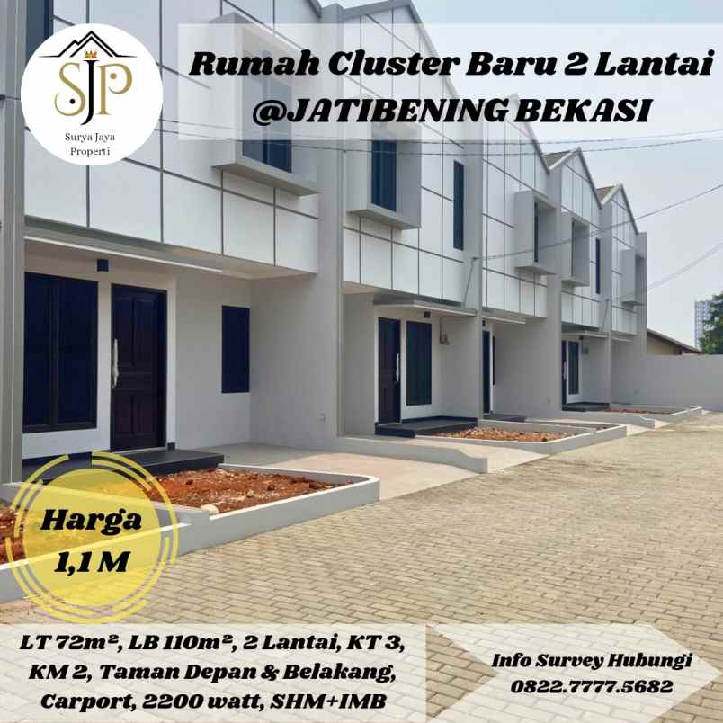 rumah baru siap huni dalam cluster di cikunir bekasi